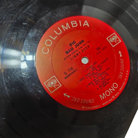 Jimmy Dean Big Bad John Vinyl Record Album AS IS Vintage Music - Picture 9 of 15